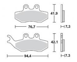 TRW Lucas Scheibenbremsbelag Satz MCB 734 